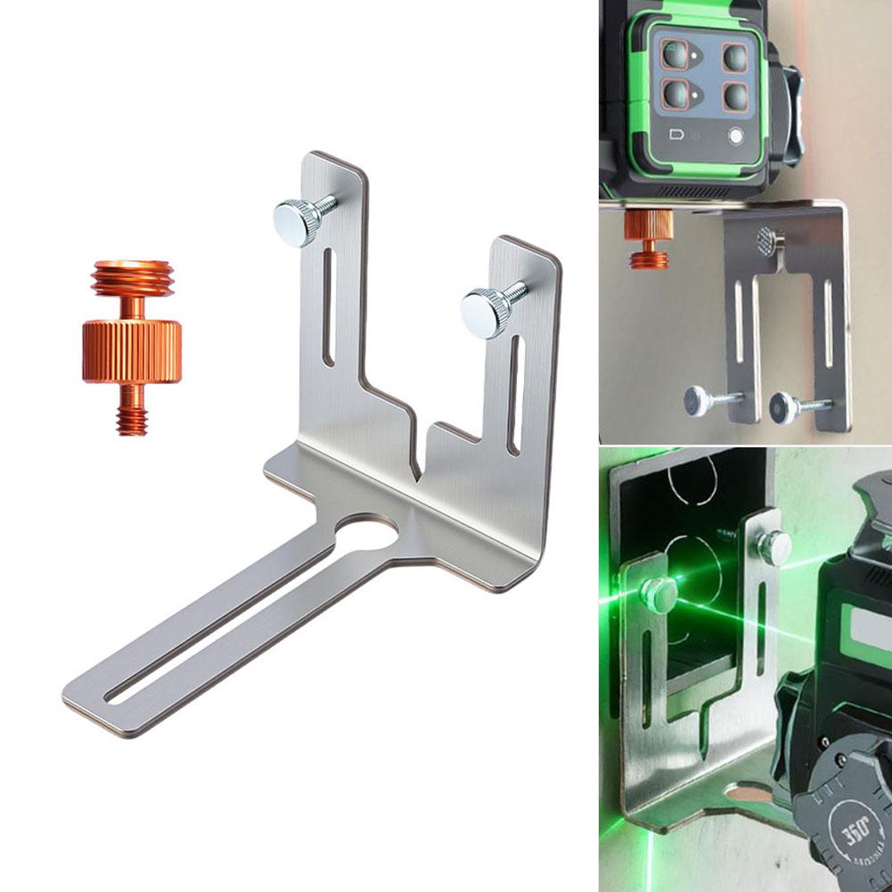 Portable Stainless Steel Level Bracket LBracket with 360 Degree Adjustable Pivot Mount for Home and Professional Use