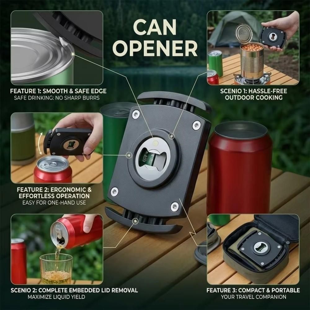 Handheld Manual Can Opener Smooth Edge Can Lid Remover Beer Soda Can Cutter for Home