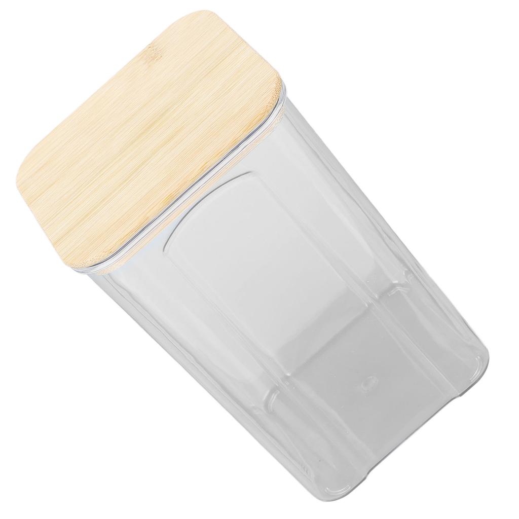 Luftdichter Frischhaltebehälter, transparentes Frischhalteglas mit Bambusdeckel für Nudeln, Mehl, Müsli