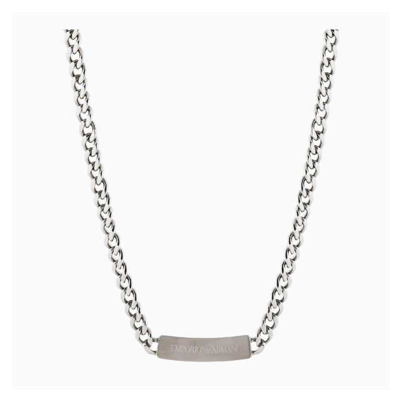 Emporio Armani Classic Cuban Chain Stainless Steel Necklace Men s EGS3303040 коричневый