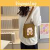 Adorable Cartoon Canvas Shoulder Bag For Kids Perfect For Everyday Use And Storage