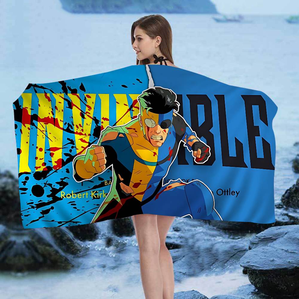 Animation I-Invincible Big Microfiber Beach Towels Quick Dry Towel Sand Beach Towels Pool Towel for Travel Swim Pool Yoga