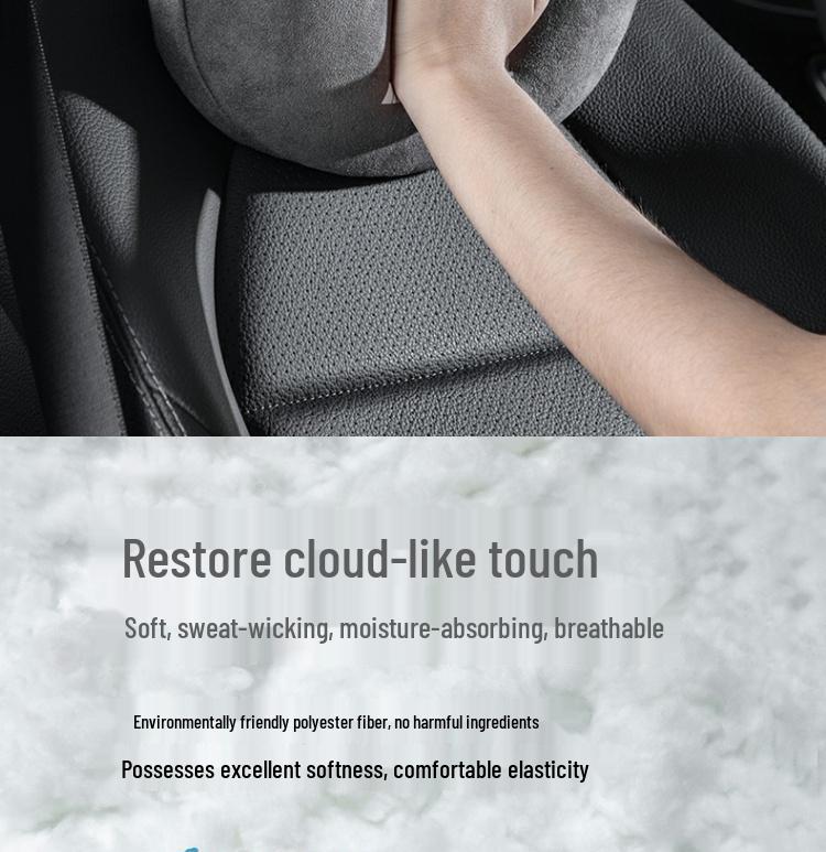 Oreiller de voyage pour voiture pour BYD Song Plus, Qin Plus, Tang et Han: Convient pour l'appuie-tête et le dossier