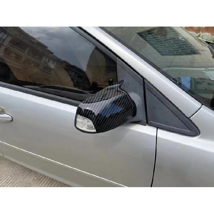 Car Decoration Door Mirror Cover For Ford Focus MK2 2005-2008 Carbon Fiber Glossy Black Car Rearview Accessories Styling