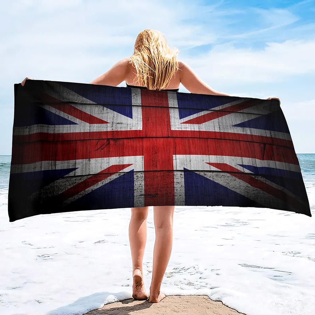 Britische Flagge Badetuch, UK Schnelltrocknend Saugfähig Übergröße Sandfrei Sandfest s Extra Groß