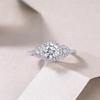 Fashion Temperament Ring Women'S Niche 925 Silver Ring 1 Carat Moissanite Ring