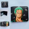 One Piece Luffy & Zoro Unisex PU skórzany krótki portfel i portmonetka