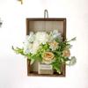Artificial Hanging Decorative Frame Silk Cloth Imitation Floral Arrangement Suitable for Office
