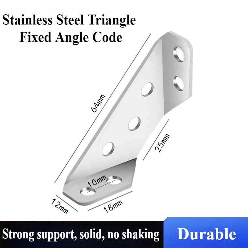 10/20pcsThickened Stainless Steel Angle Code 90 Degrees Right Angle Fixed Bracket Furniture Connectors with Screws Angle Bracket