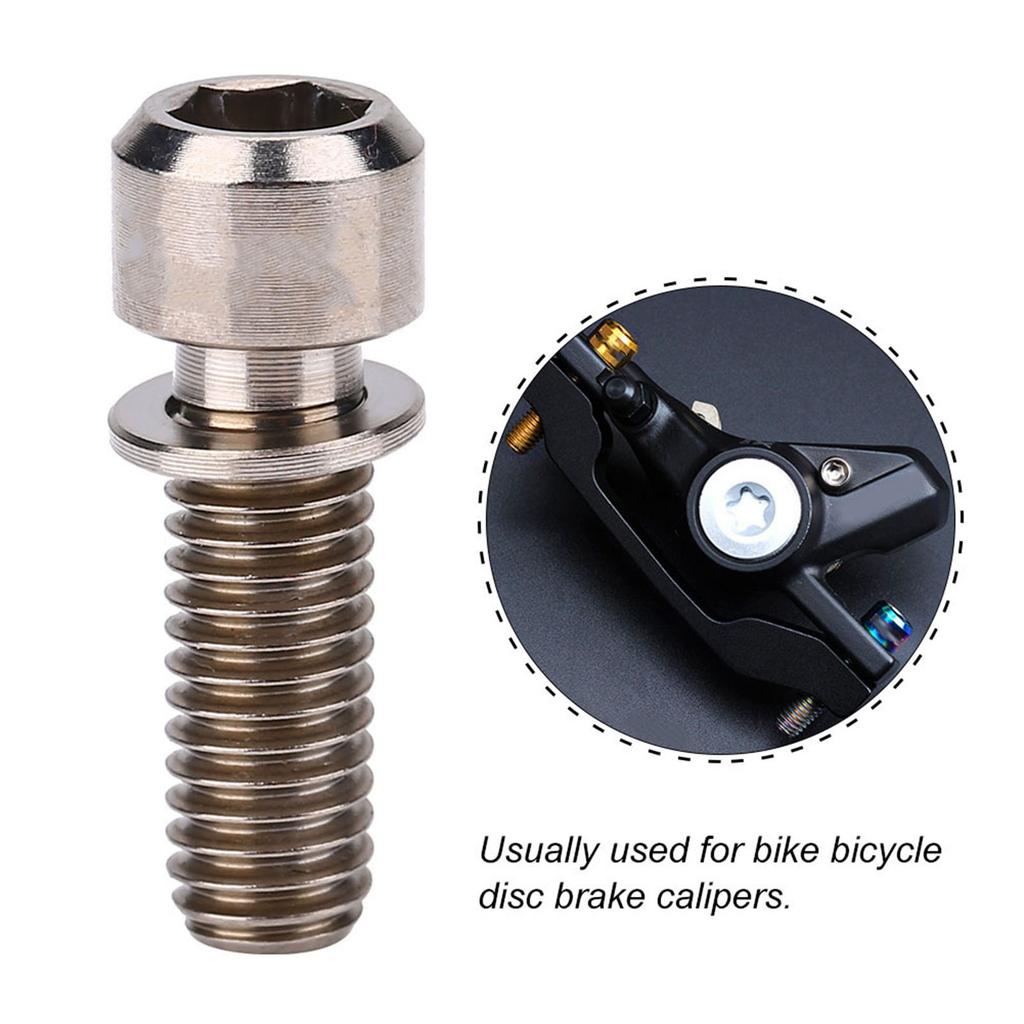4Pcs M6x18mm Bike Disc Brake Clamp Bolt Fixed Screw with Gasket