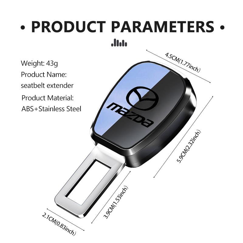Car Seatbelt Clip Extender Belt Buckle Plug Adjustable Extention For Mazda 2 3 5 6 Axela Atenza Speed 6 CX3 CX4 CX5 CX7 CX8 CX9