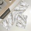 Luxury White and Gold Marble Kitchen Mat Soft Thickened Kitchen Floor Mat Waterproof Non-slip Oil-proof Floor Mat Runner Rug for Kitchen
