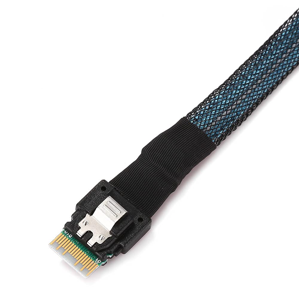 Cablecc U2 zu Slimline 4i NVME PCIe SSD Kabel für Mainboard SSD 750 p3600 p3700 50CM U.2 SFF-8639 SFF-8654 M.2