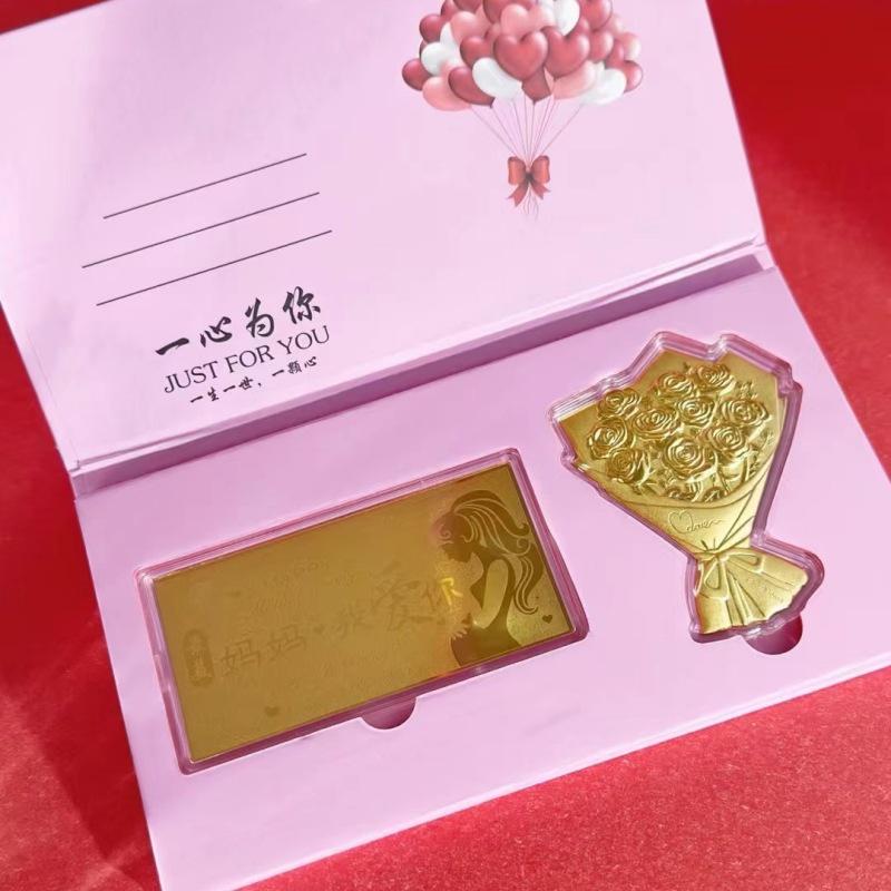 999 Pure Gold Rose Bouquet & Gold Banknote Gift Box for Valentine s or Mother s Day