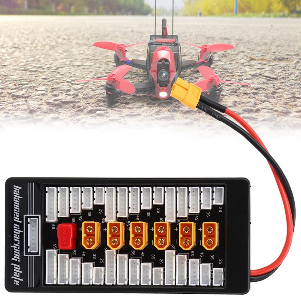 2S‑6S XT60 Plug Parallel Charging Board RC Battery Charging Board Para BoardBlack