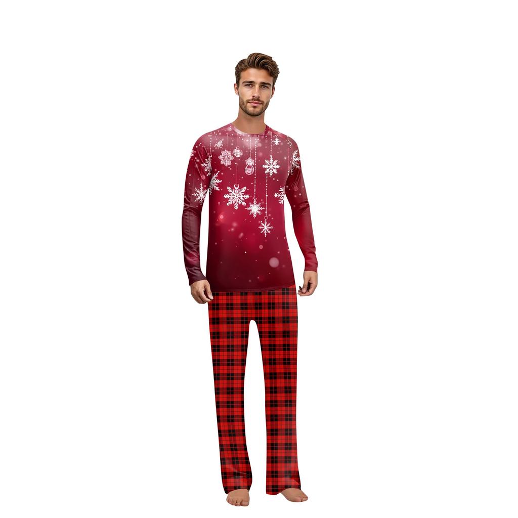 Christmas Prints Family Matching Long Sleeve Tops+Pants Set Family Matching Sets