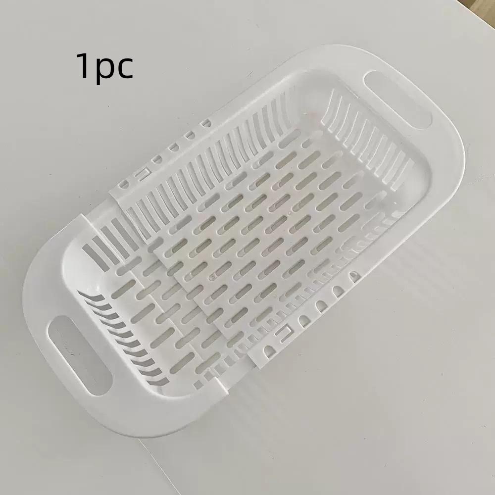 1pc/Rectangular Drainage Basket, Kitchen Storage Basket, Multi-functional Fruit and Vegetable Drainage Storage Box