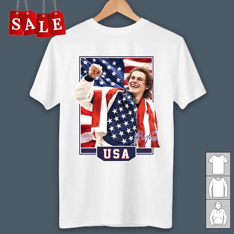 New Jack Hughes USA Hockey Gift For Fans Unisex S-5XL Shirt CA692 Unisex T-Shirt S