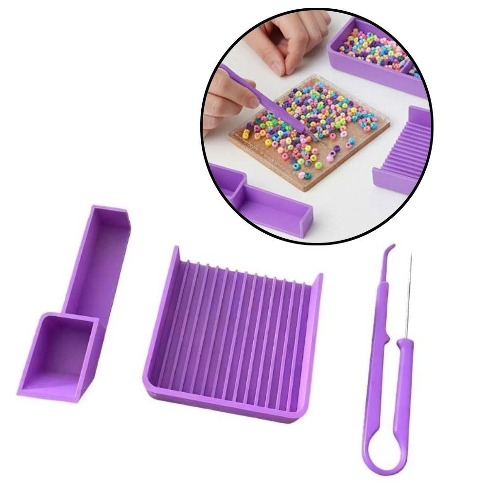 1/3PCS DIY Handmade Fuse Beads Kit 2.6mm Plastic Beads Fuse Bead Single Needle Tweezer Beads Sorting Tools Single-Needle