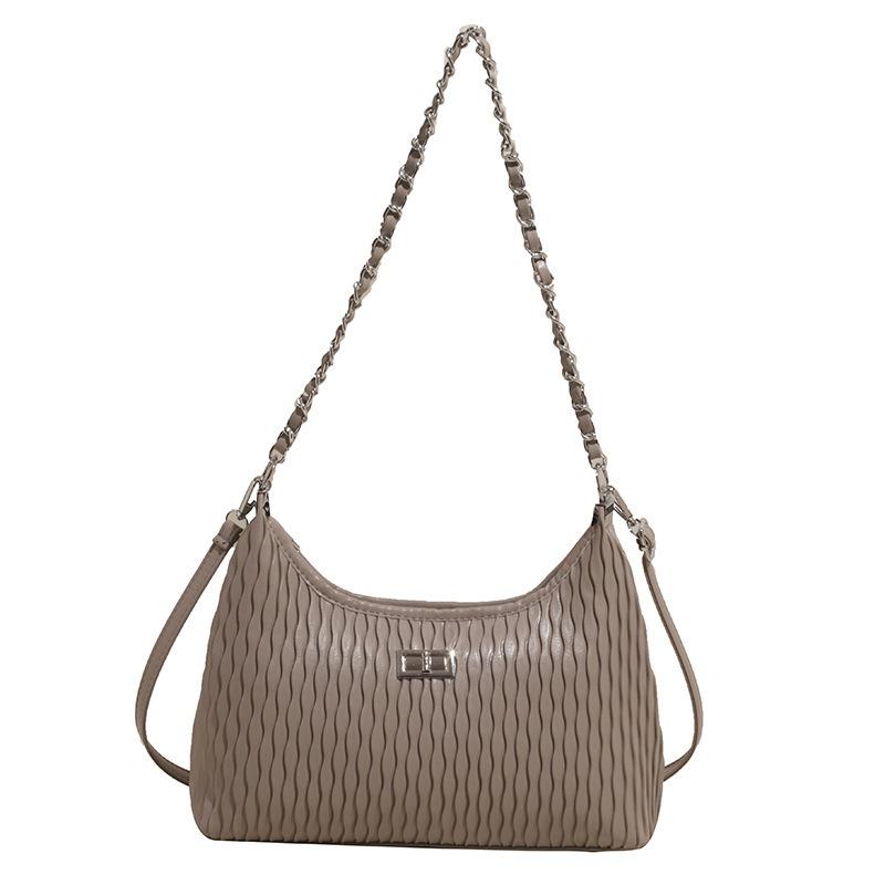

Premium pleated bucket bag women s trend commuter versatile shoulder messenger bag niche design women s bag сірий колір