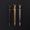 Portable Brass Pen Medium Point 1.0mm Retro Ballpoint Pen Bolt Action Smooth Writing Rollerball Pen