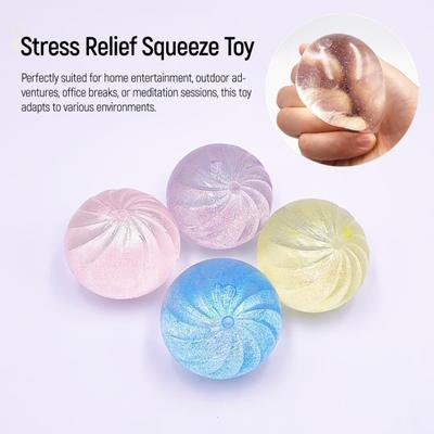 2/3/4 Stück Klar Glitzer Dampfbrötchen Spielzeug Stressabbau Kleiner Teigtaschen Quetsch Sensorisches Fidget Spielzeug Langsam Aufgehend Stressball Dekompressions Teigball