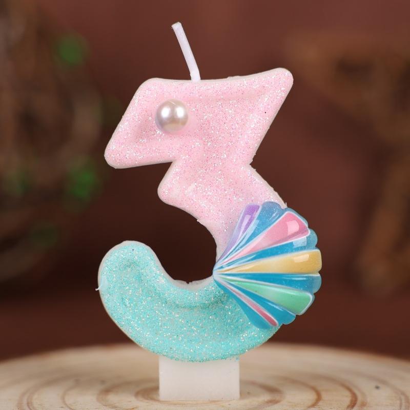 Birthday Candle Digital One-year-old Cake Atmosphere Decoration Scene Diy Handmade Digital Candle 0-9