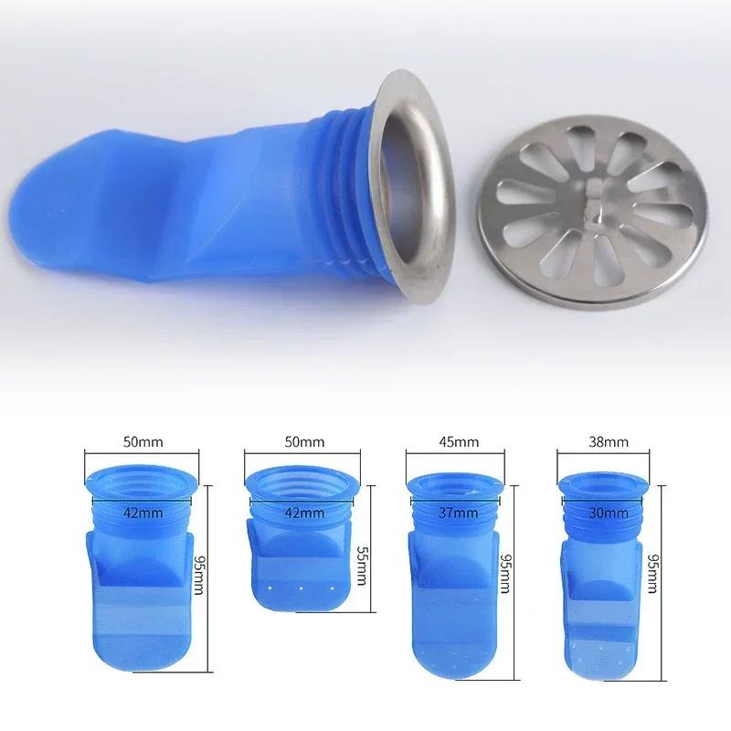 Silicone Core Insect Control Backflow Preventer Floor Drain Seal Drain Deodorant One Way Valve for Bathroom Pipes Tube In Toilet