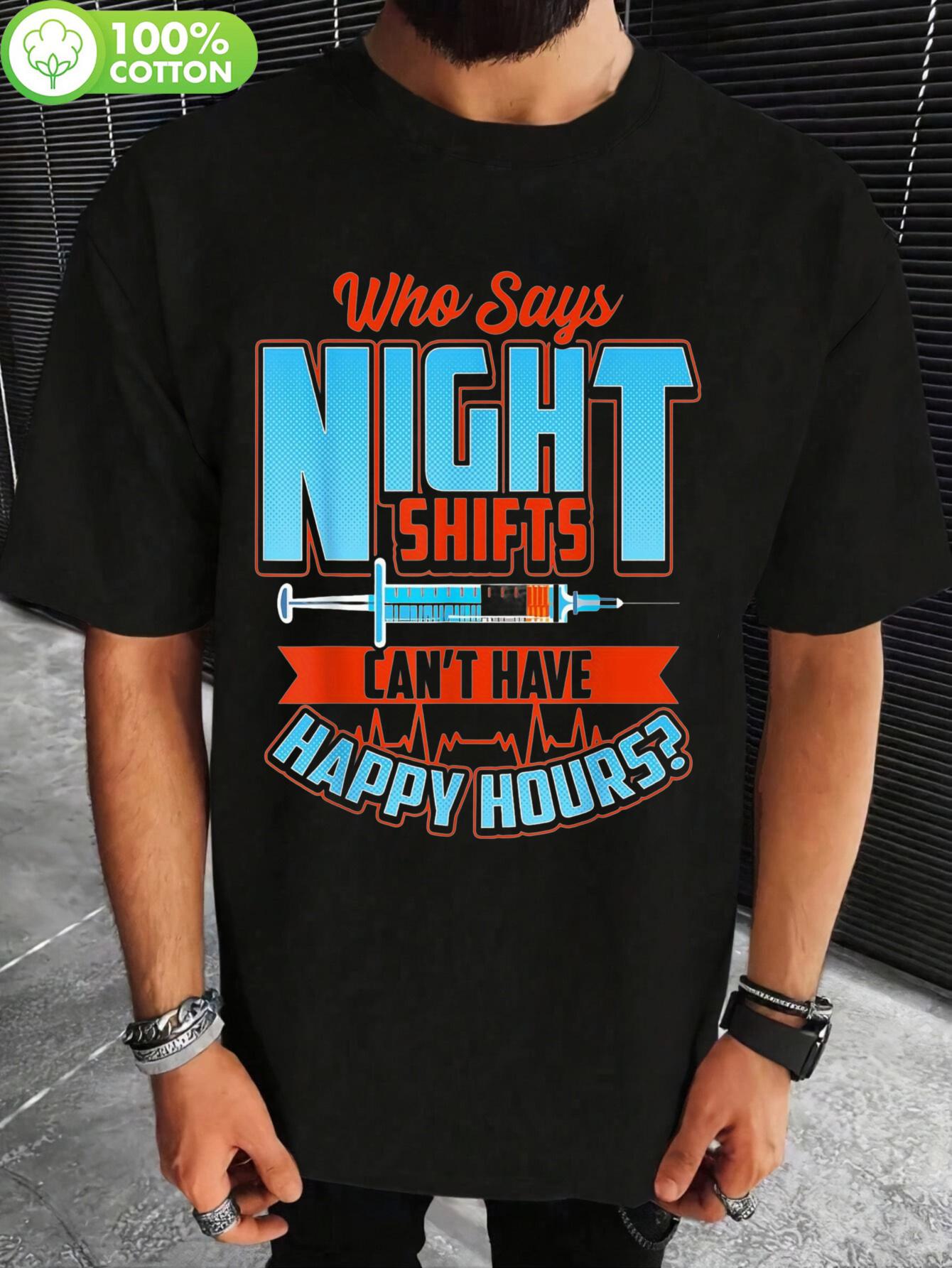 Mix Pho Night Shift Nurse Tshirt - 100% Cotton 180gsm Reg... XL