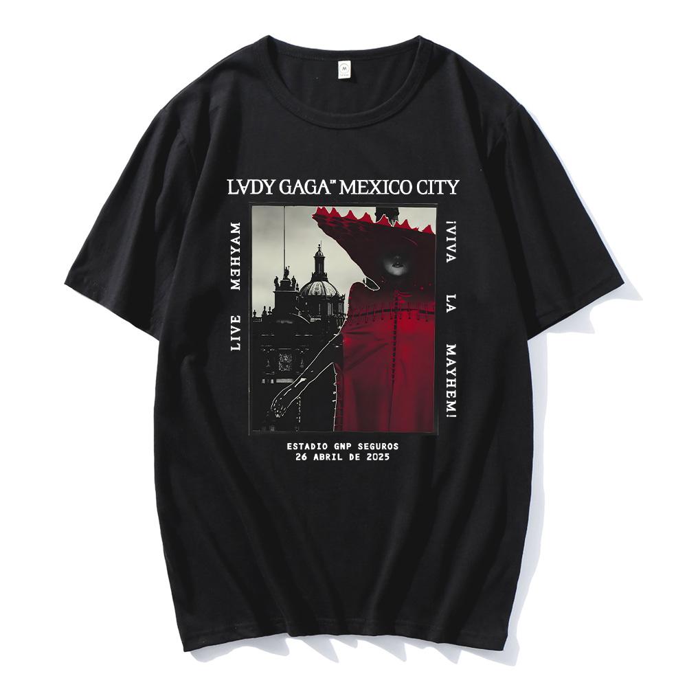 Lady Gaga Mayhem Mexican-style T-shirts fashionable men s and women s clothing retro Harajuku high-quality cotton fan tops