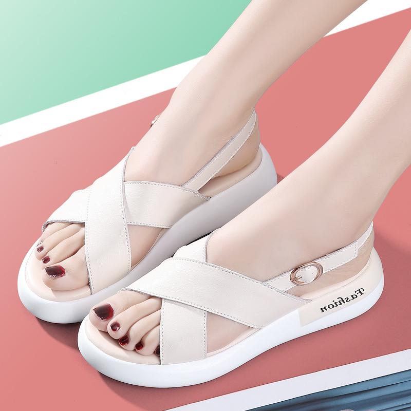 

Summer Newestwomen S Sandals Breathable Fashion Sandals Women S Cross-Strap Casual Shoes Buckle Straps Comfortable Platform Shoes