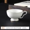 Caneca Porcelana de Osso borda dourada conjunto de xícaras de café luxo flor cerâmica xícara e pires inglês negócios Hotel utensílios de café americanos caneca