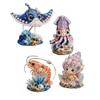 Tiny 3D Beaded Animal DIY Kit, Cute Mini Sea Life Beads Embroidery Kit, Handmade Bead Art Craft Making Set for Adults, Craft Lovers