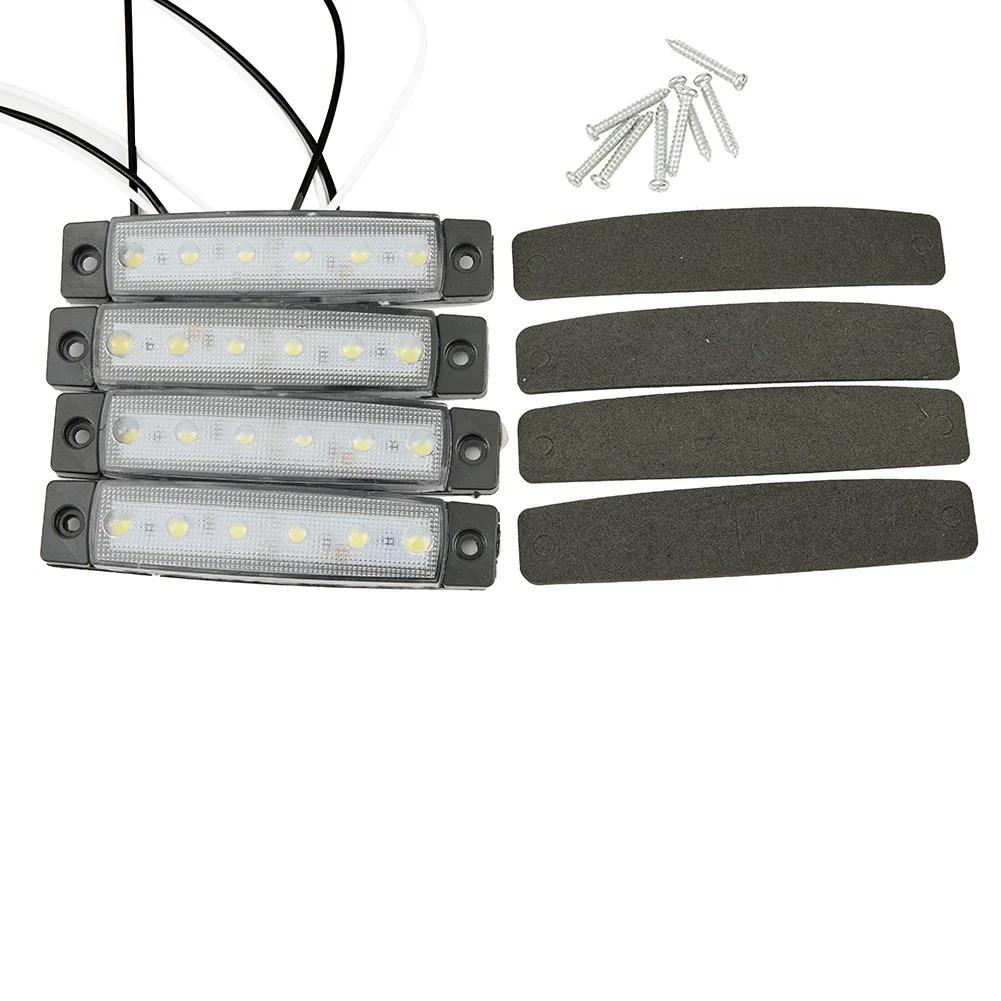 12 Volt Bar Lights White 4pcs Buses Cool Courtesy LED Marine Grade Superior Illumination Trucks Waterproof New