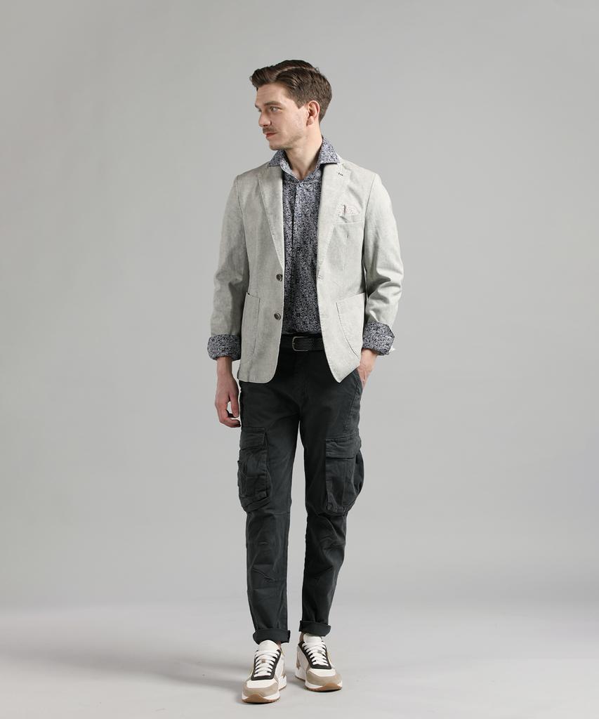 Panicale Beige Washed Cotton Jacket