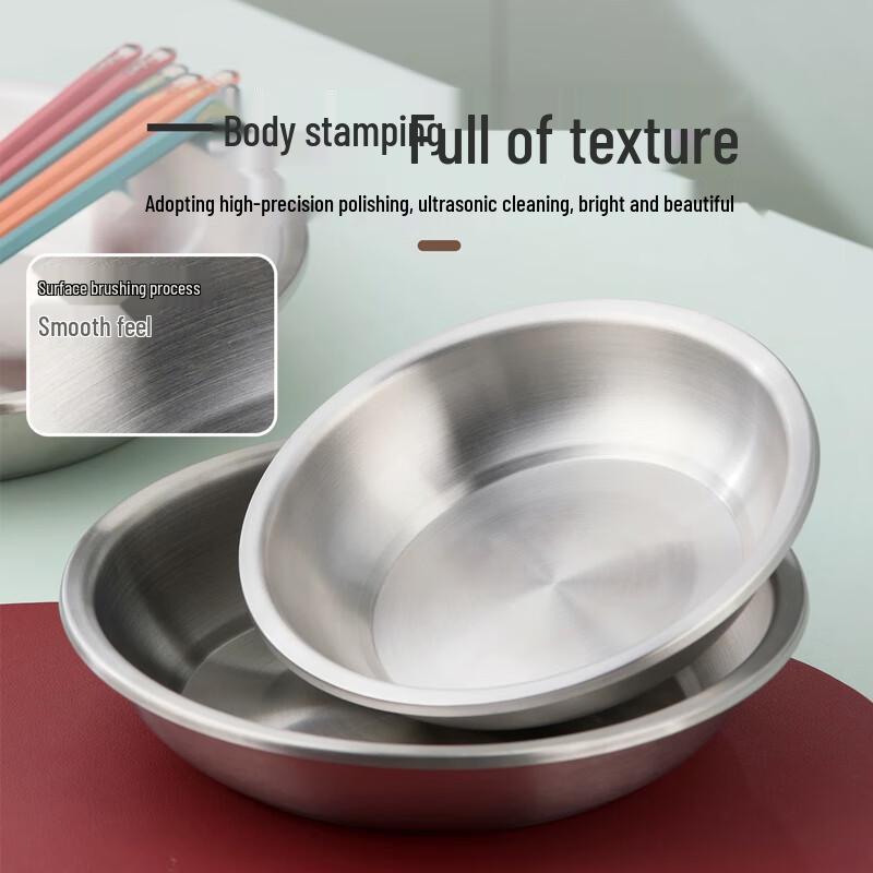 CHAHUA Rund middagstallrik i 304 rostfritt stål