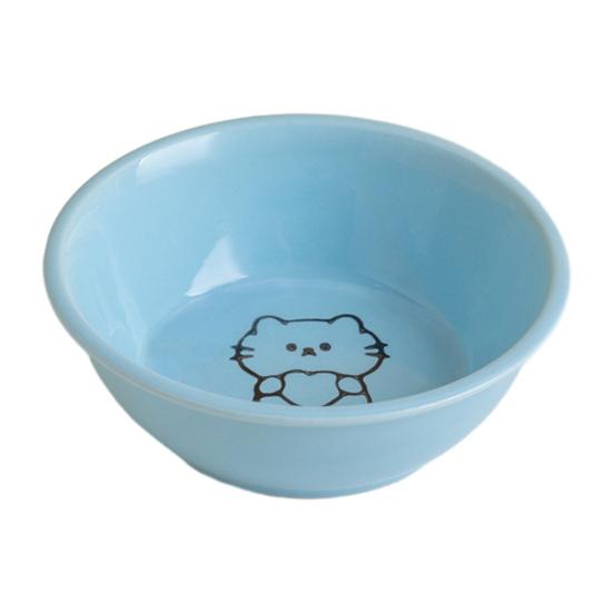 Raised Pet Bowl Ceramic Cat Bowl with Stand Tilted Pet Food Bowl Protect