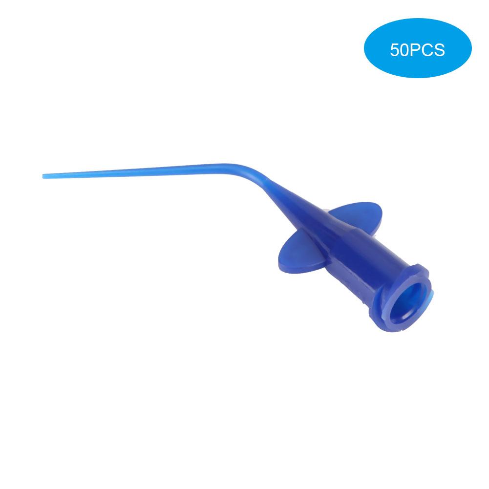 50pcs / bag Disposable Irrigation Rinse Tips Dental Teeth Whitening Flexible Resin Tip Soft Needle