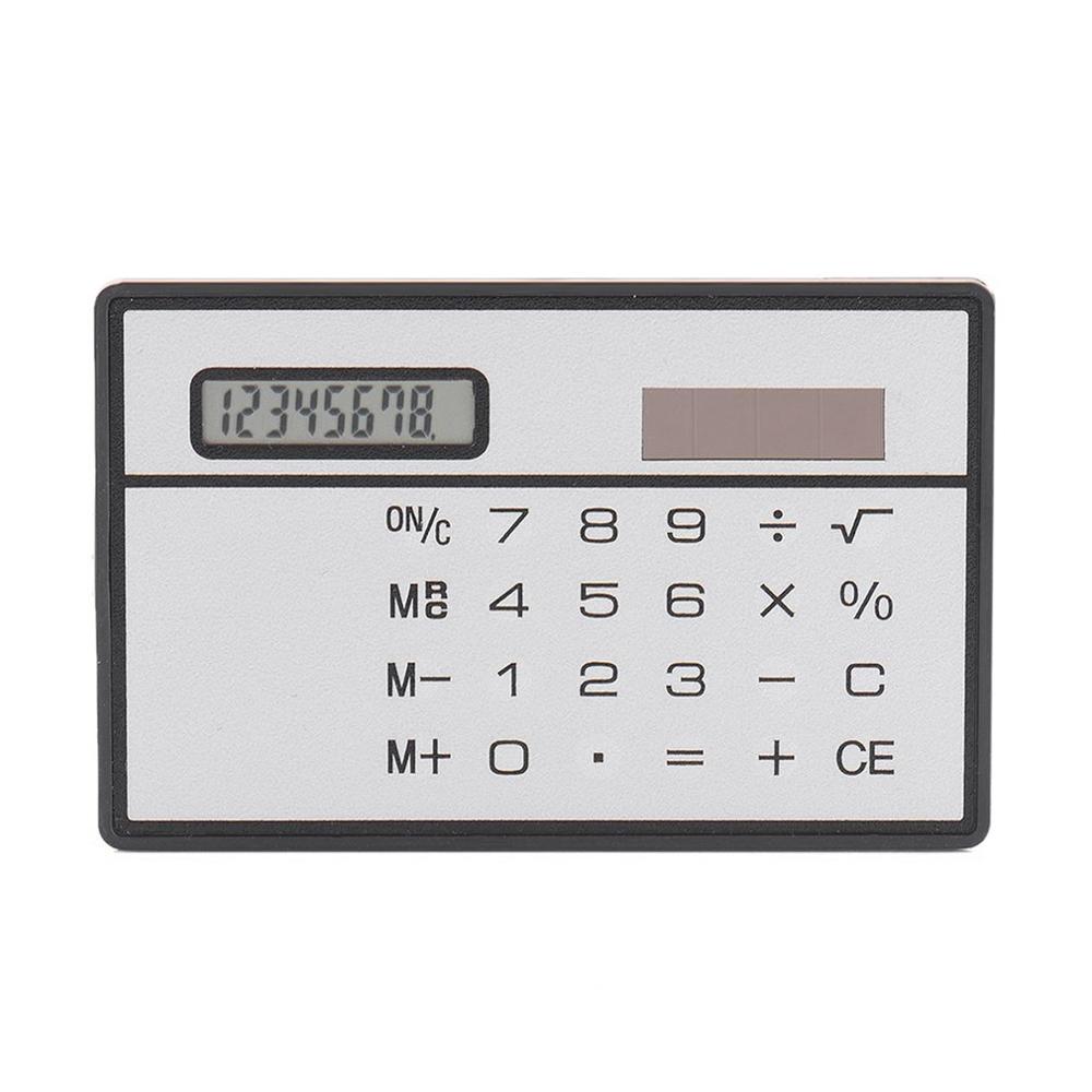 Calculator Mini cu 8 Cifre Ultra Subțire cu Energie Solară și Ecran Tactil Design Card de Credit Calculator Portabil pentru Afaceri Școală