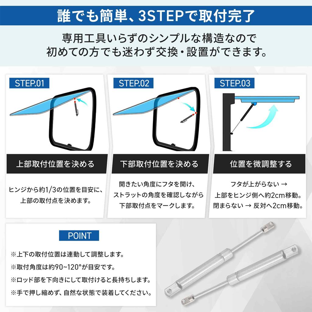 ARISELIFT Gas Spring, General Purpose, Lift Support, Earthquake Damper, Gas
