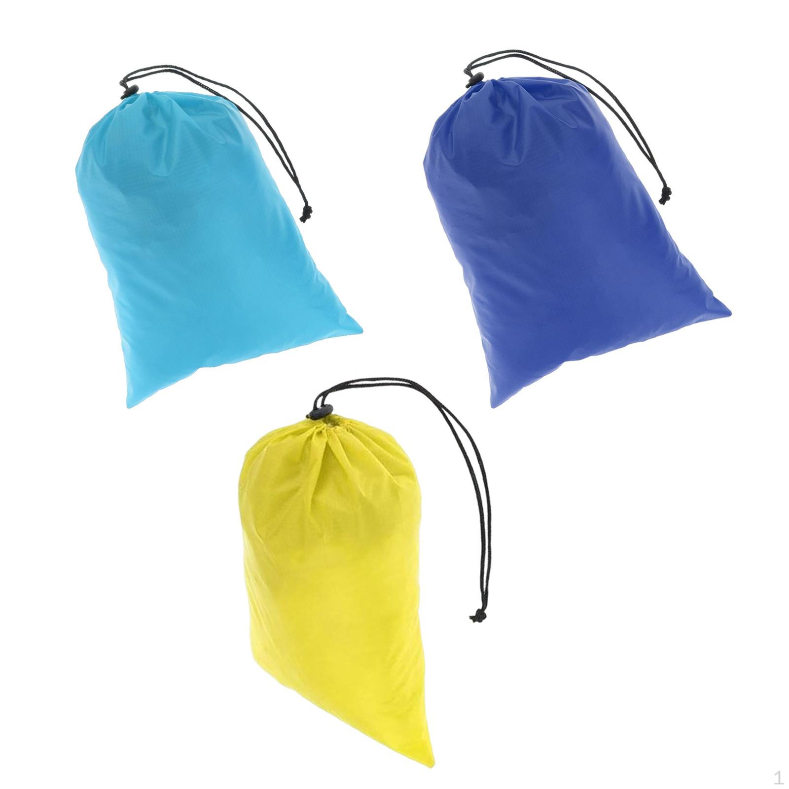

3x Водонепроницаемый мешок для хранения на шнурке Вещи для одежды обуви Желтый