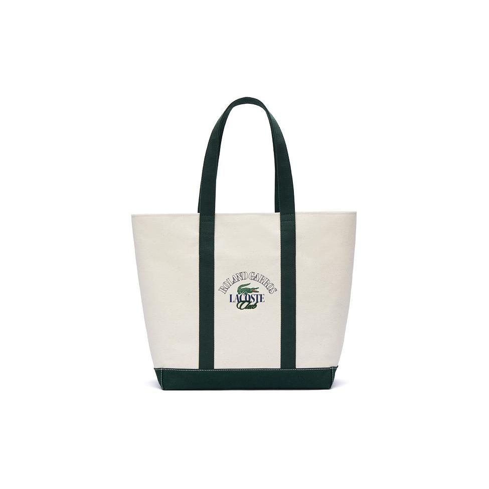 

Lacoste Fashion Casual Printed Color Block Fabric Tote Bag Shopping Bag Handheld Shoulder Bag Large Women tote bags Beige NF4510RGN45 Apricot,Large