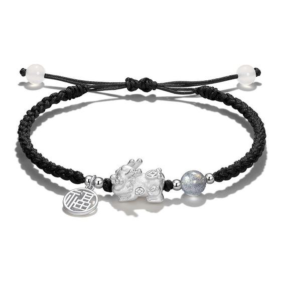 

Shopkeeper s Recommendation Color-retaining silver Pixiu couple s bracelet for men and women, gold-swallowing beast, Valentine s Day gift Lucky and Fortune-Bringin