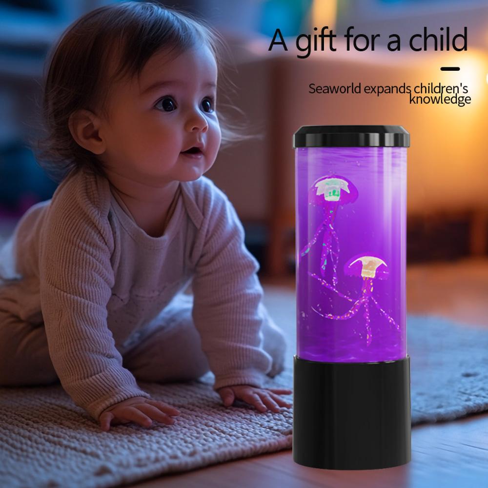 7Colors S Size Jellyfish Lava Lamp Aquarium Ocean Night Lights LED Jellyfish Mood Lights With For Home Bedroom Desktop Decoratio