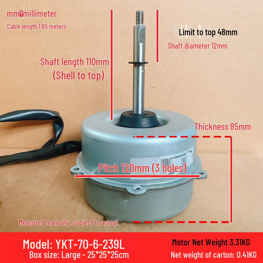 

YKT-70-6-239L 61W DC Reversible Motor for Midea AC Outdoor Unit