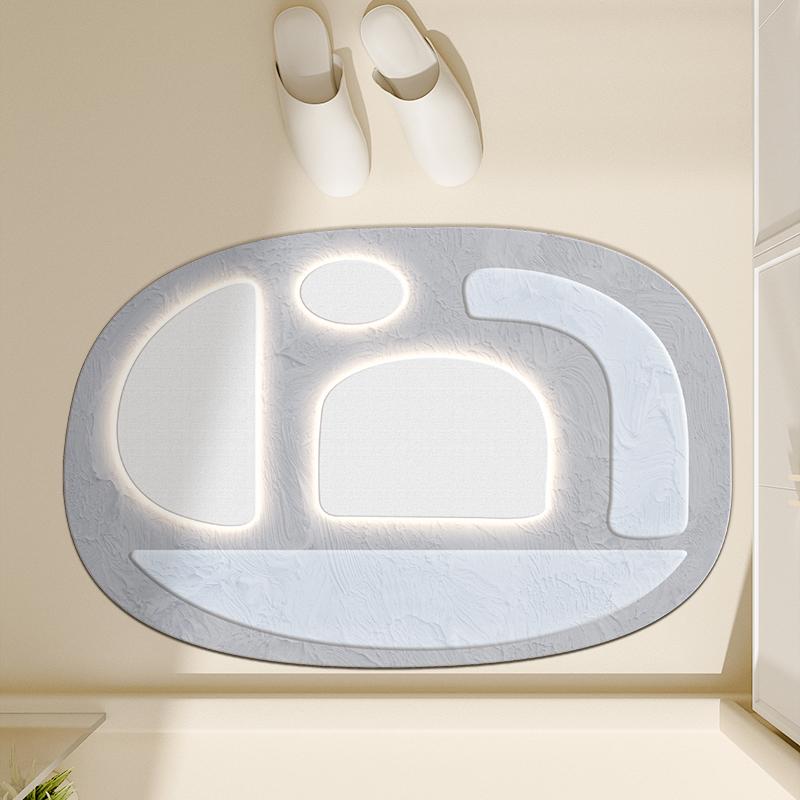 Badezimmermatte, Diatomeenerde, rutschfeste saugfähige Kissenmatte, Toilette, Küchenfußmatte, Toilettentürmatte