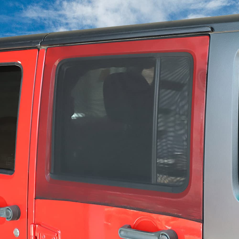 YOCTM 1997-2024 Jeep Wrangler TJ JK JL JT Car Sun Shade Mesh Curtain Side