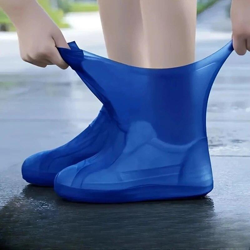 Husă de pantofi impermeabilă, din silicon, pentru pantofi, unisex, cizme de ploaie, pentru interior, în aer liber, zile ploioase, reutilizabilă, pliabilă