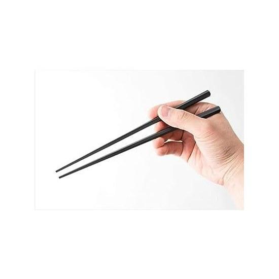 Asahi Koyo hexagonal chopsticks heat-resistant commercial use black approximately 22.8cm non-slip processing easy hold dishwasher safe dryer made 50