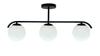 Lampa Sufitowa Czarna Szklane Białe Kule 3Xe14 40W Amadeo Candellux